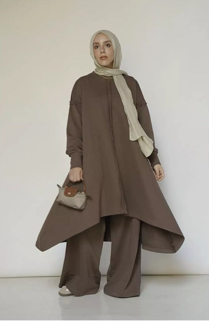High low melton set - Modesty Abaya