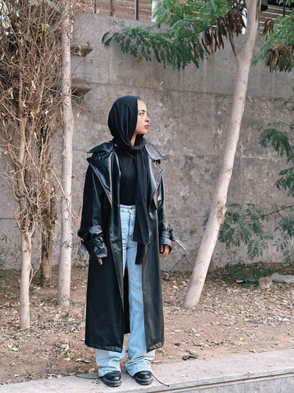 Leather trench coat - Wajad