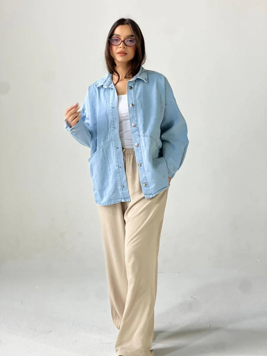 Moonlight Embroidered Denim Jacket - Traumen