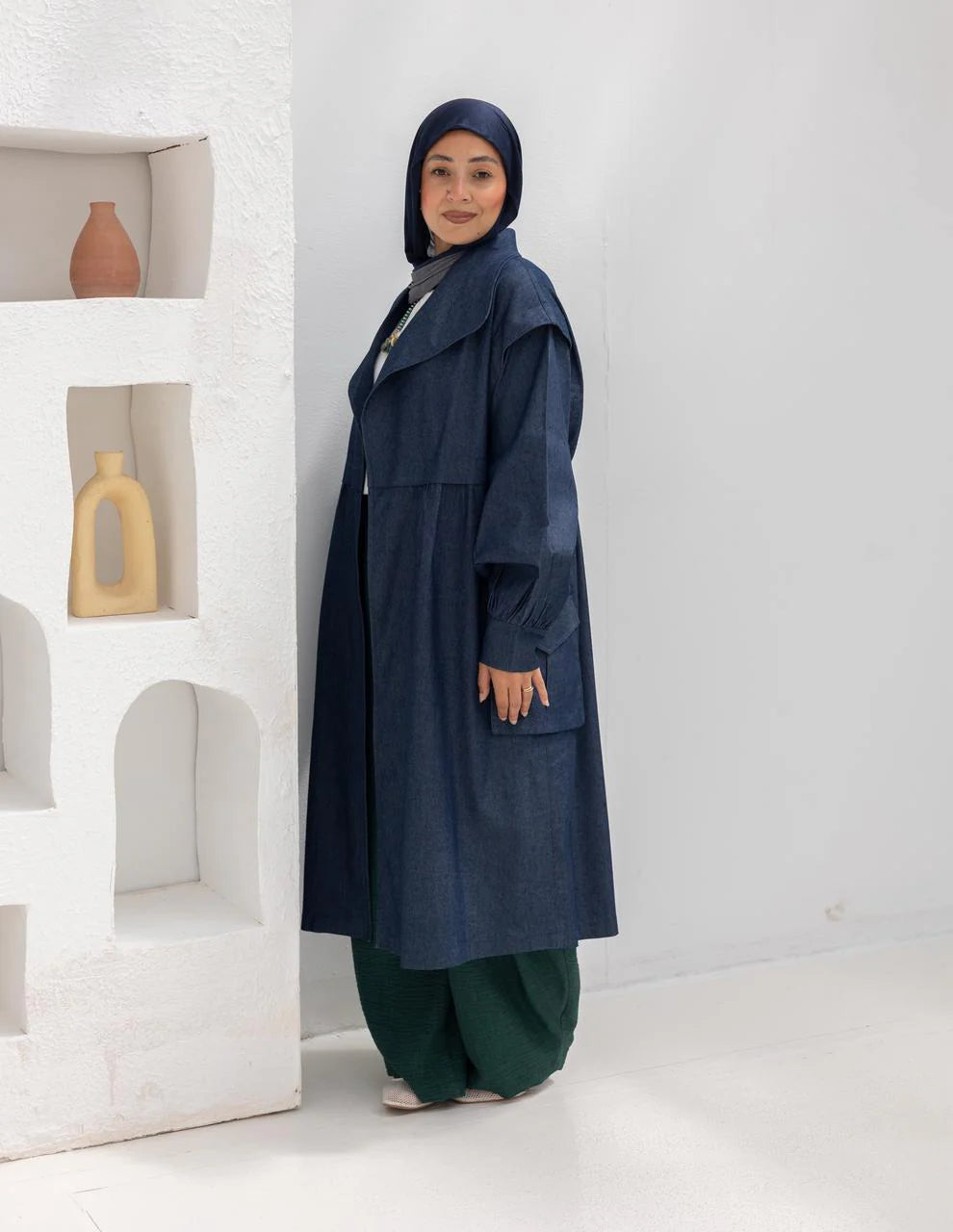 Trendy denim cardigan - Hijab festival