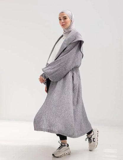 Linen cardigan with golden dots - Hijab Festival