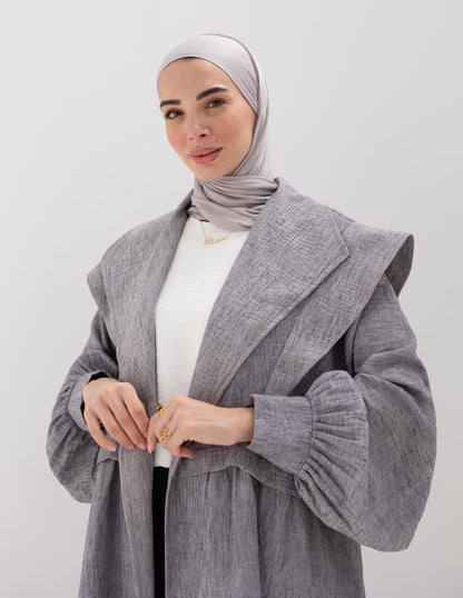 Linen cardigan with golden dots - Hijab Festival