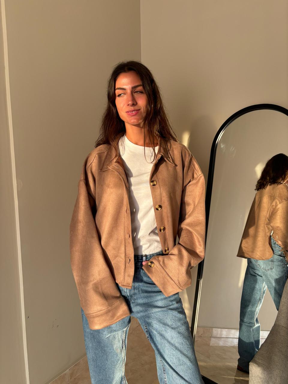 Suede button shirt - Honna