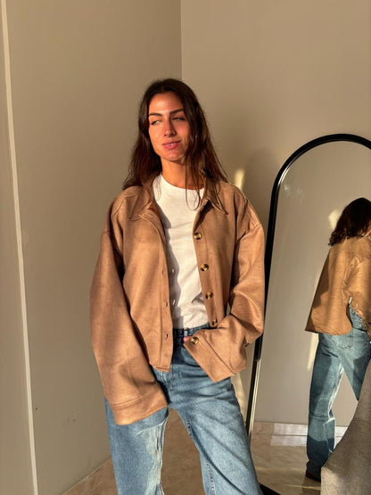 Suede button shirt - Honna