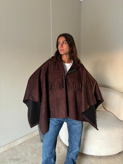 Fringe Cape Jacket - Honna