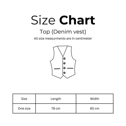 Patch denim vest -Taj Sisters