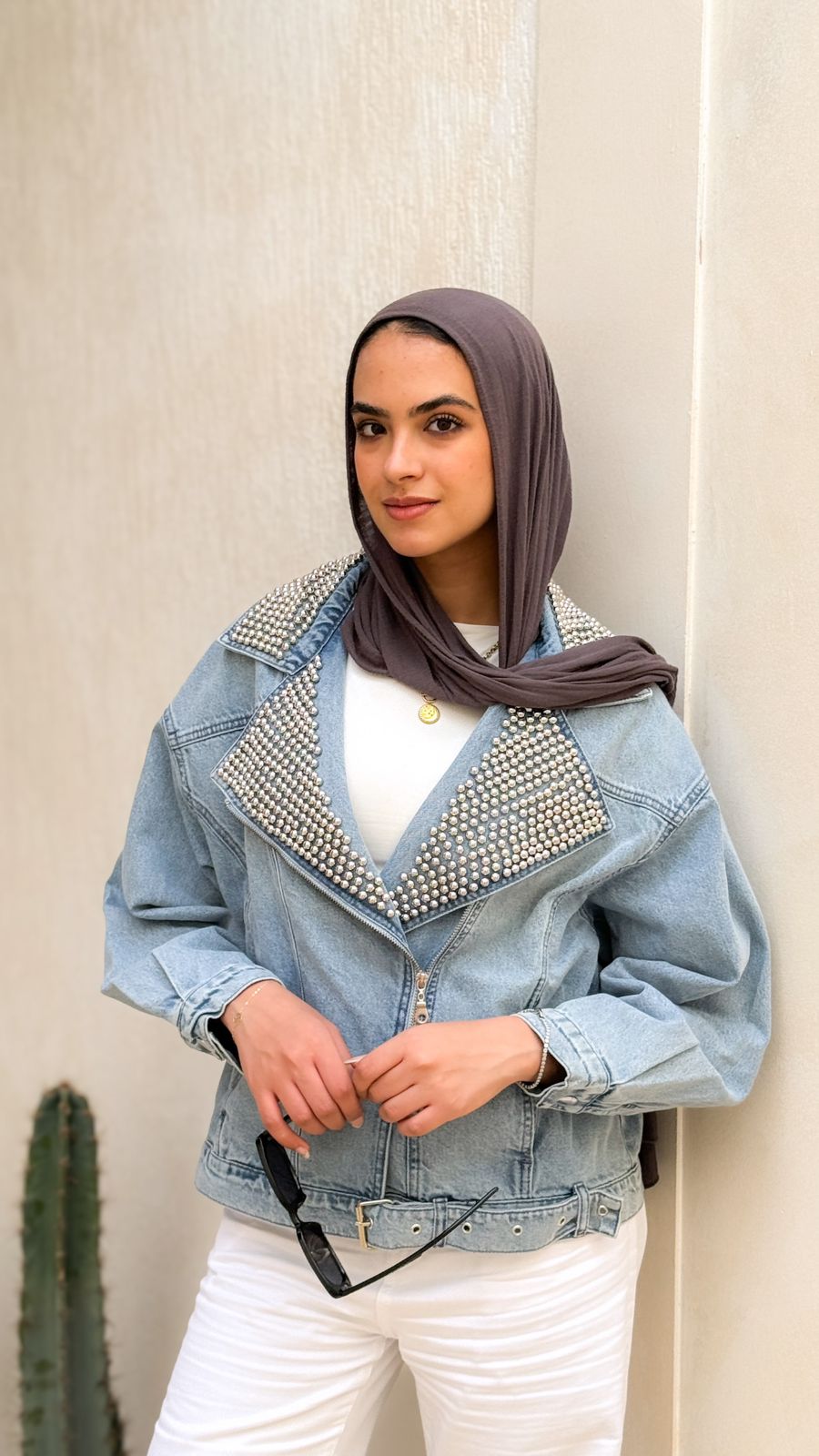Metal studs denim jacket - Magazin
