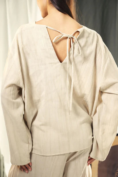 S26-T50 Washed linen loose blouse - AED