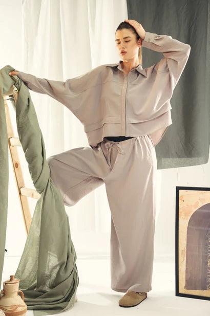S26-P37 Wide leg copra pants - AED