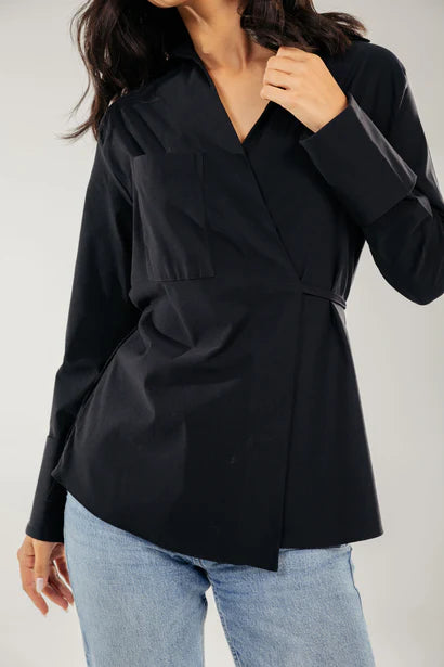 S-T46 Banglen-blend shirt WITH BOW - AED