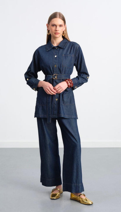 Denim set with belt - Magazin