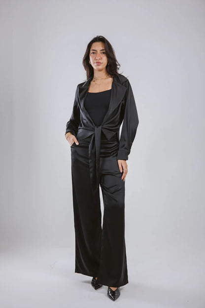 Wrap Satin Set - Maison Taj