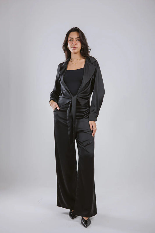 Wrap Satin Set - Maison Taj