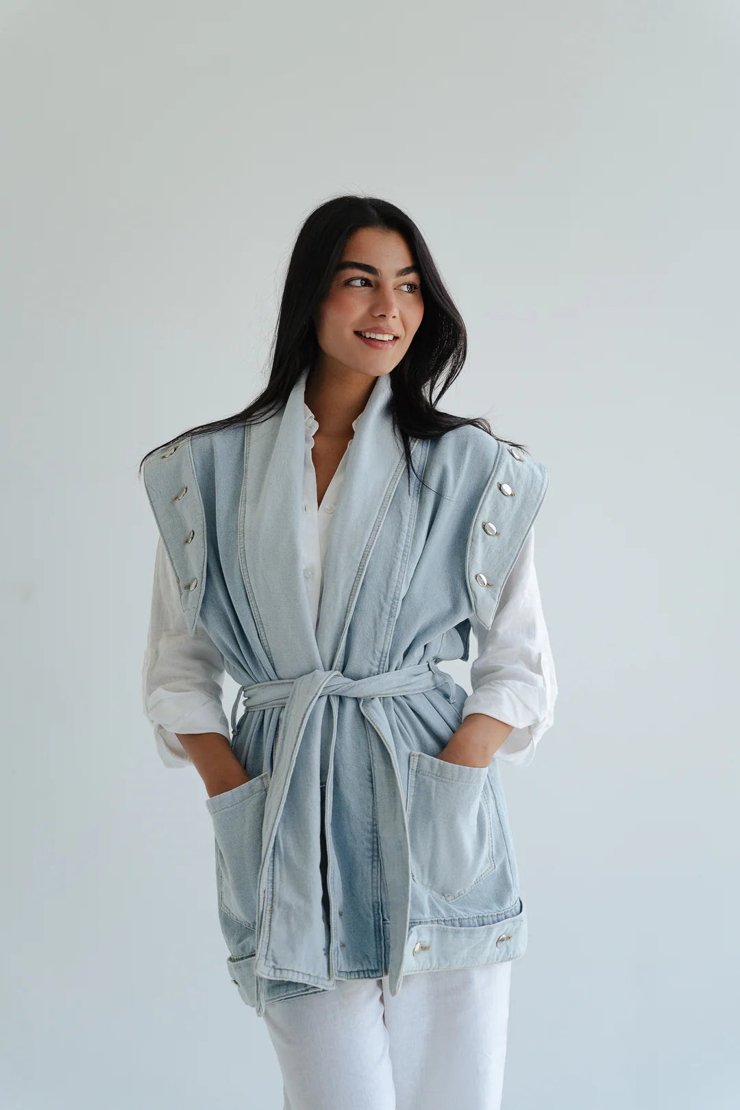 Patch denim vest -Taj Sisters