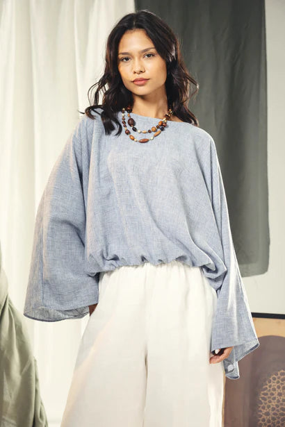 S26-T64 Adjustable Drawstring Blouse - AED