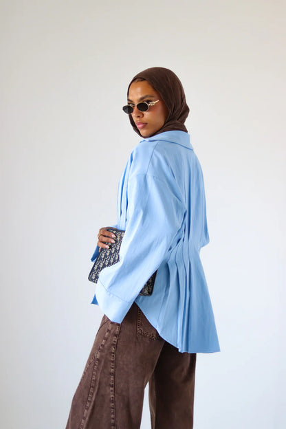 Pleated Round Shirt - Zeyylan