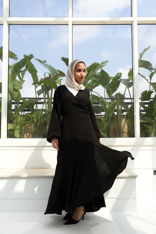 Wrap Stripped Dress - yasofia