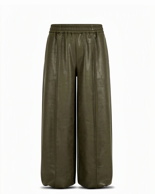 HBShop garment image: Balloon Leather Pants - obi, Olive