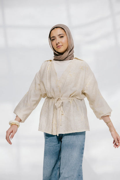 Fleur aura top - Peach and mint