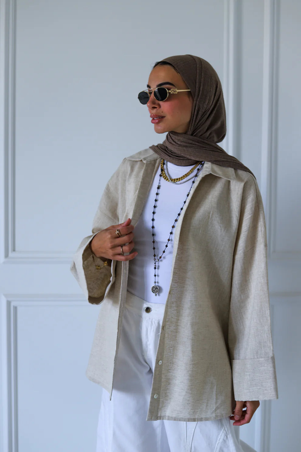 luna linen shirt - zeyylan