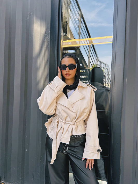 Cropped trench jacket - Wajad