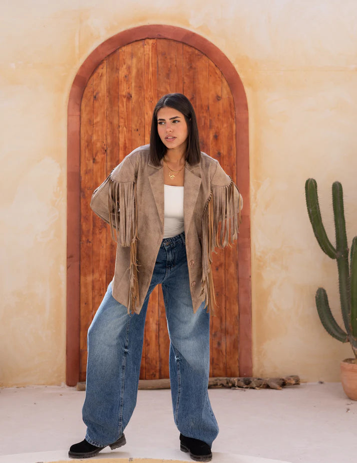 French Stung suede jacket - Yasofia