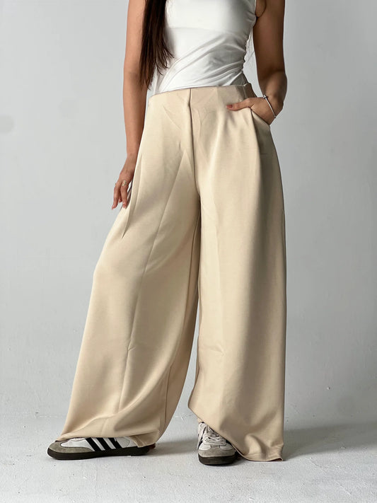 Wide leg summer melton pants - Traumen
