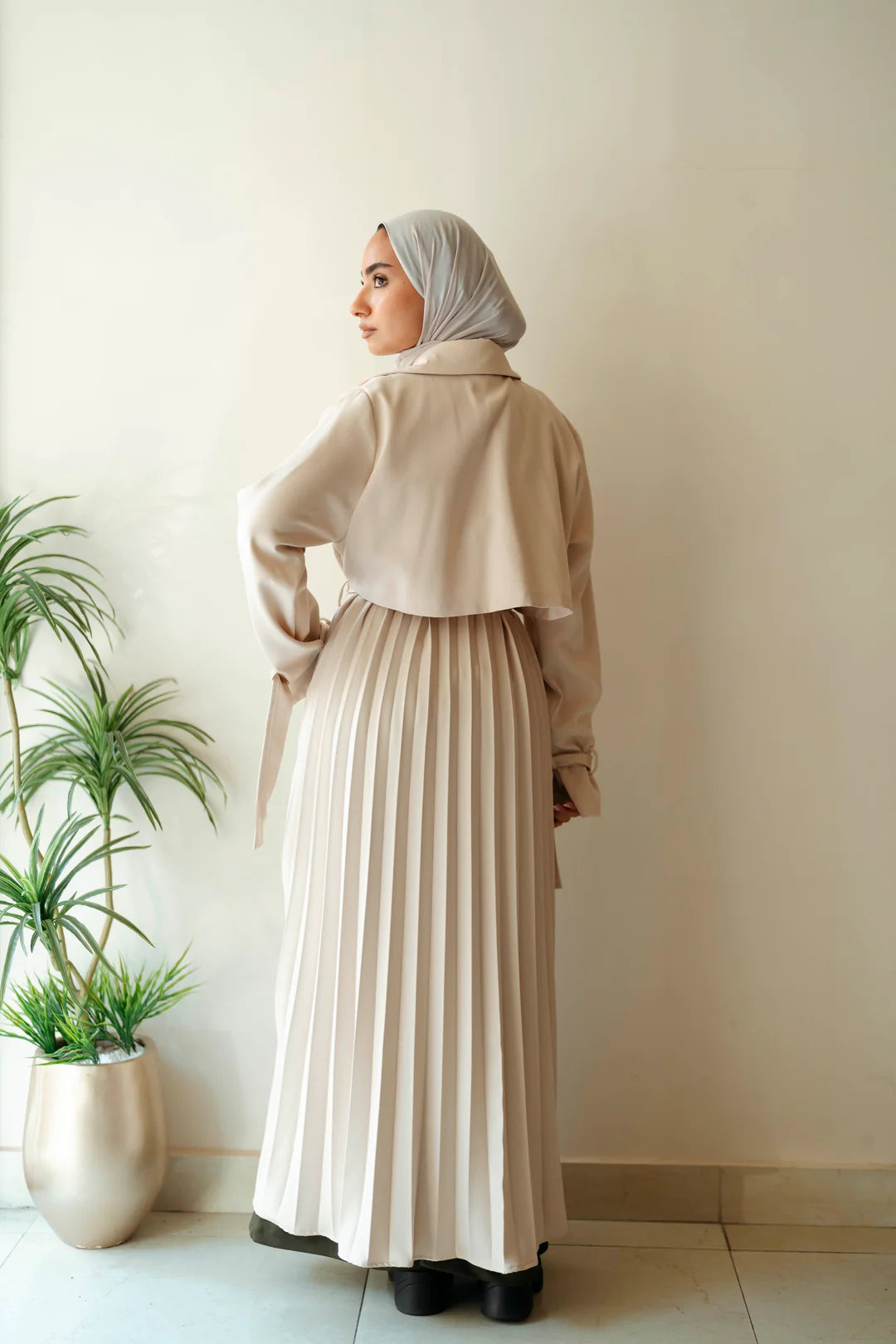 Pleated trench coat - Jamila