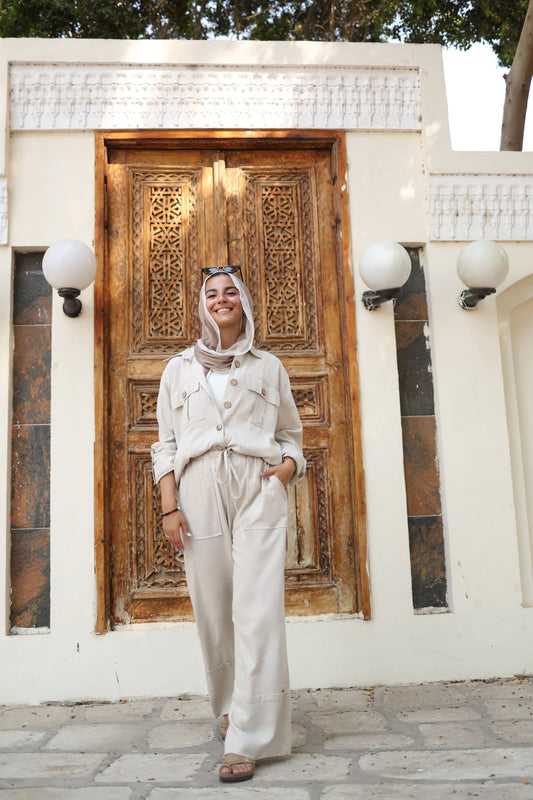 Linen wide Pants - Taji