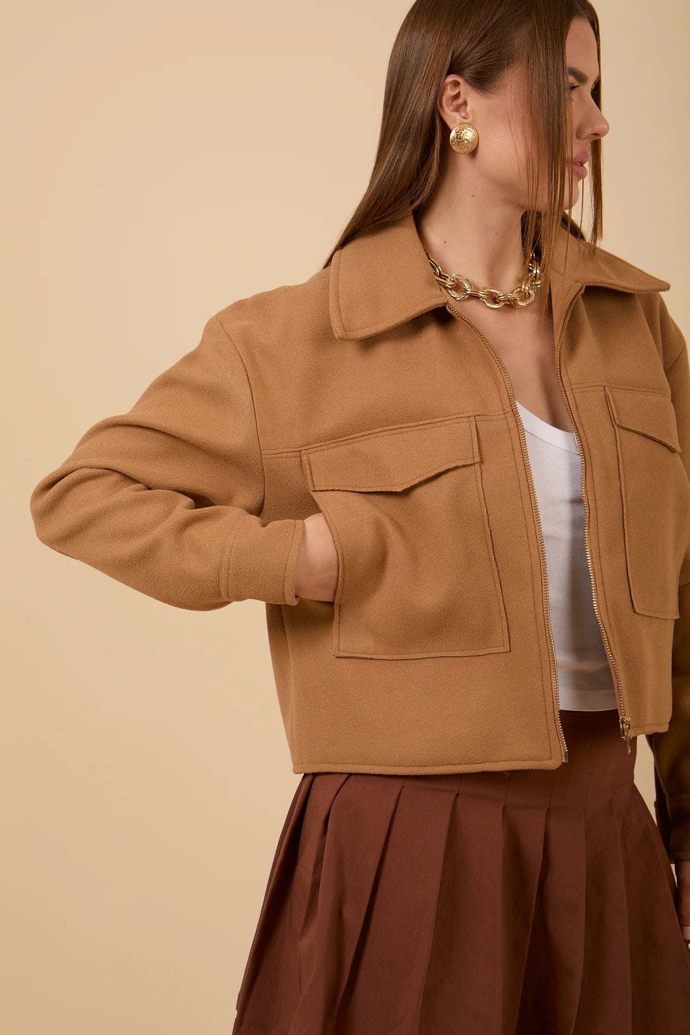 Wool Jacket with Pockets - Nahla el alfy