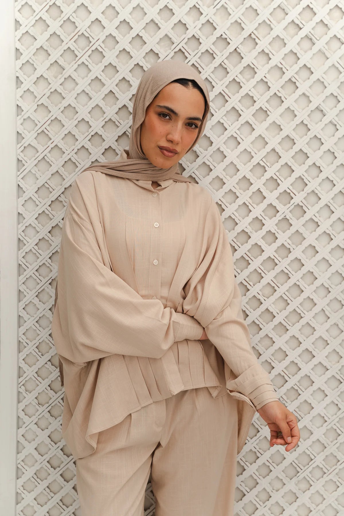 Airy waves linen top - Double anne