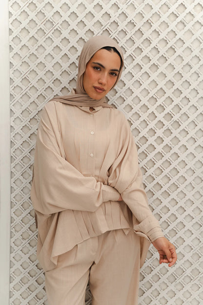 Airy waves linen top - Double anne
