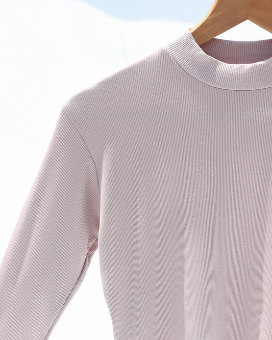 Plain long sleeve cotton basic - Dress in samra