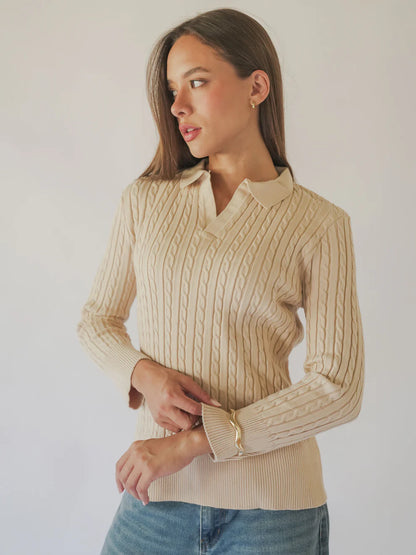 Knit zipper sweater - CAJ