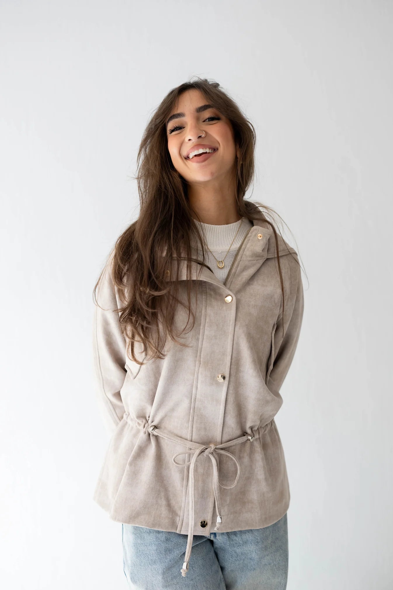 Ophelia jacket - Peach and mint