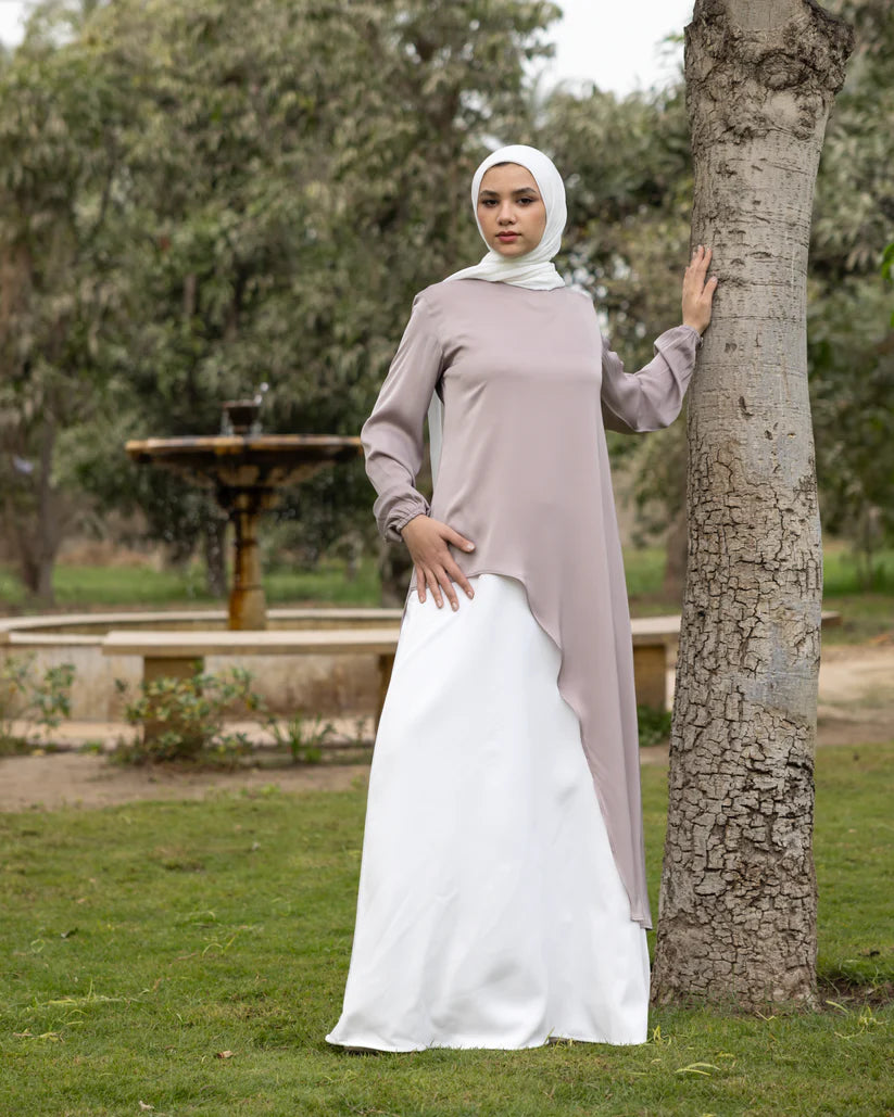Long silk blouse Code 82 - The cape