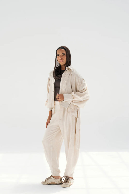 Linen butttoned Shirt - Taj sisters