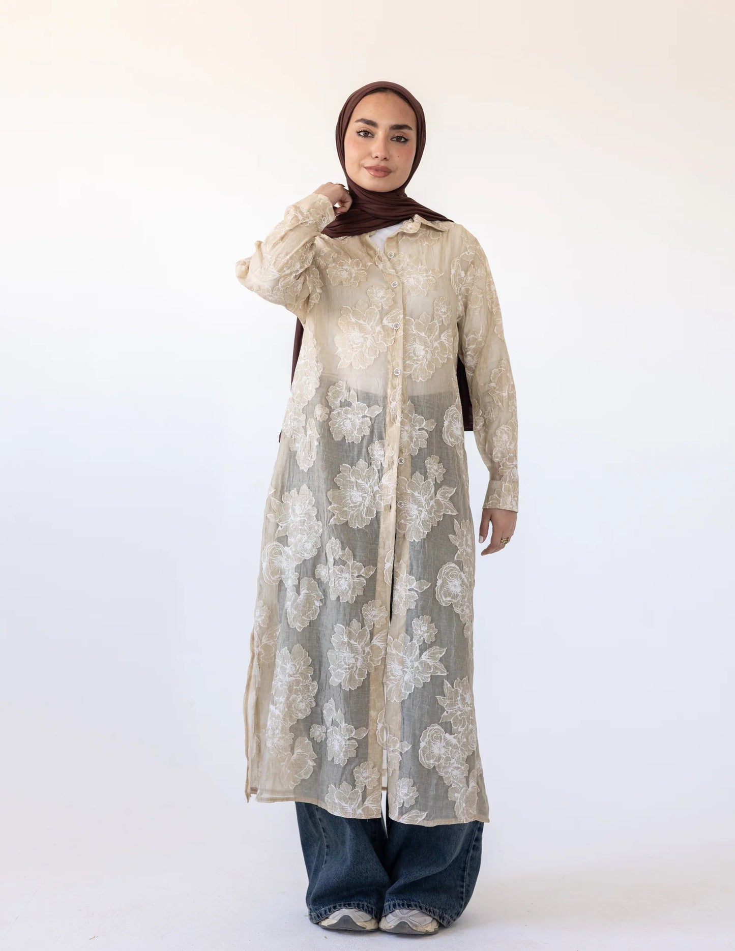 Fleur Dentelle Chemise - Khadija Hijab