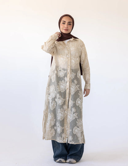 Fleur Dentelle Chemise - Khadija Hijab