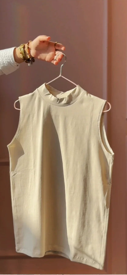Sleeveless cotton top - dress in samra