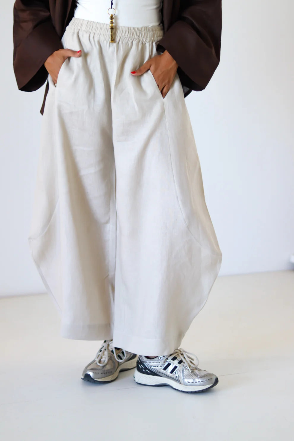 Xtra Balloon Linen Pants - zeyylan