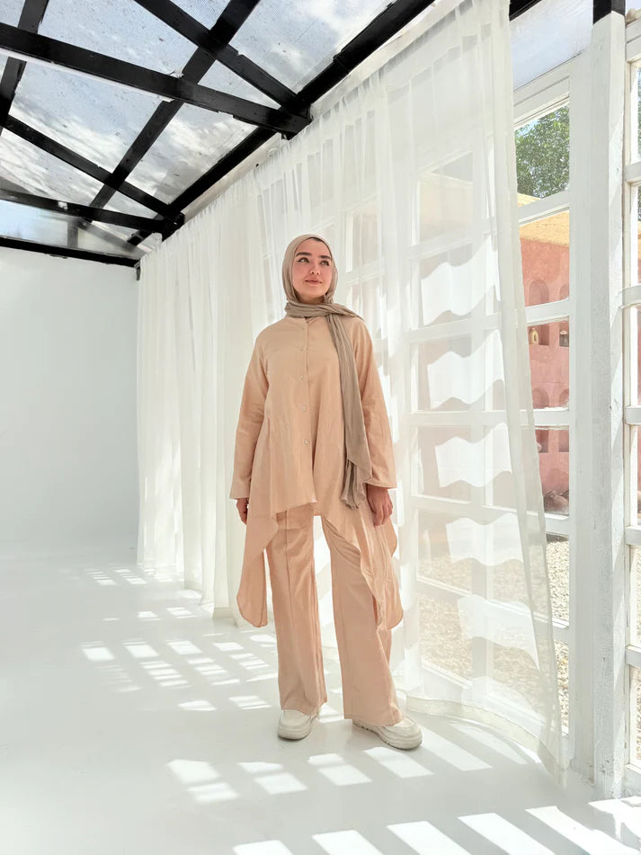 Shimmery linen set - Yasofia