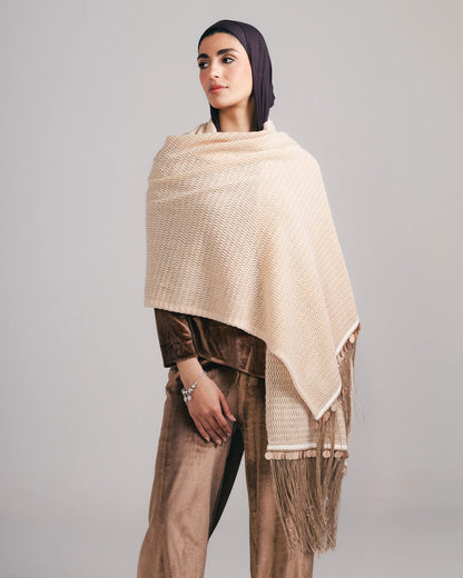 Sequins knit shawl - Tia mode
