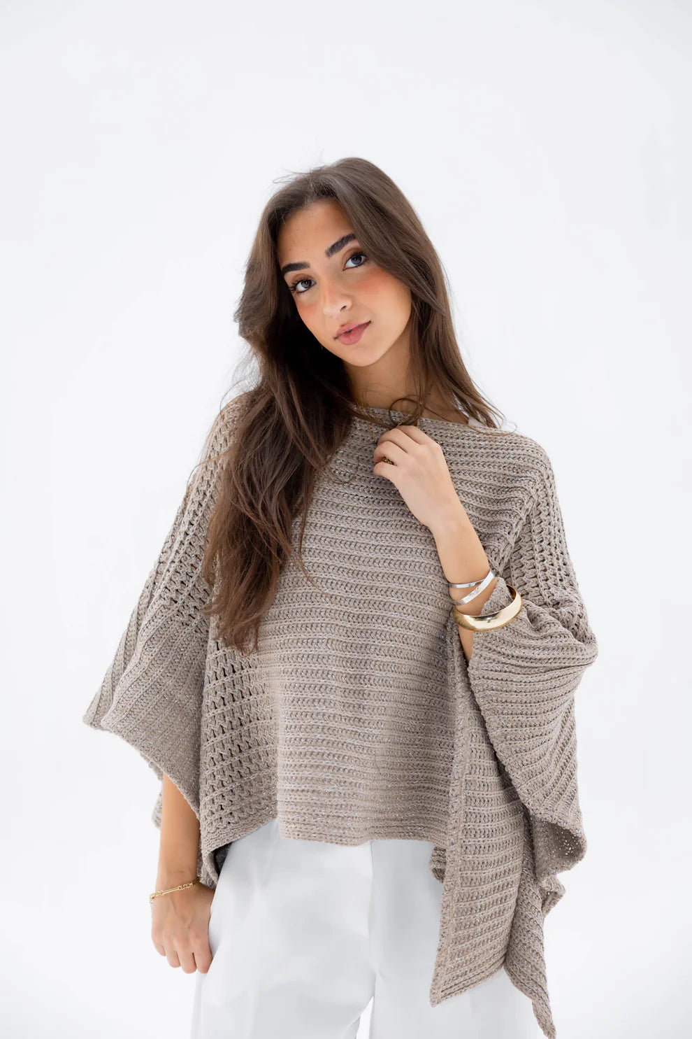 Moonlit Cape - Peach and mint
