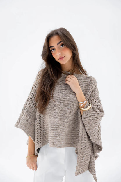 Moonlit Cape - Peach and mint