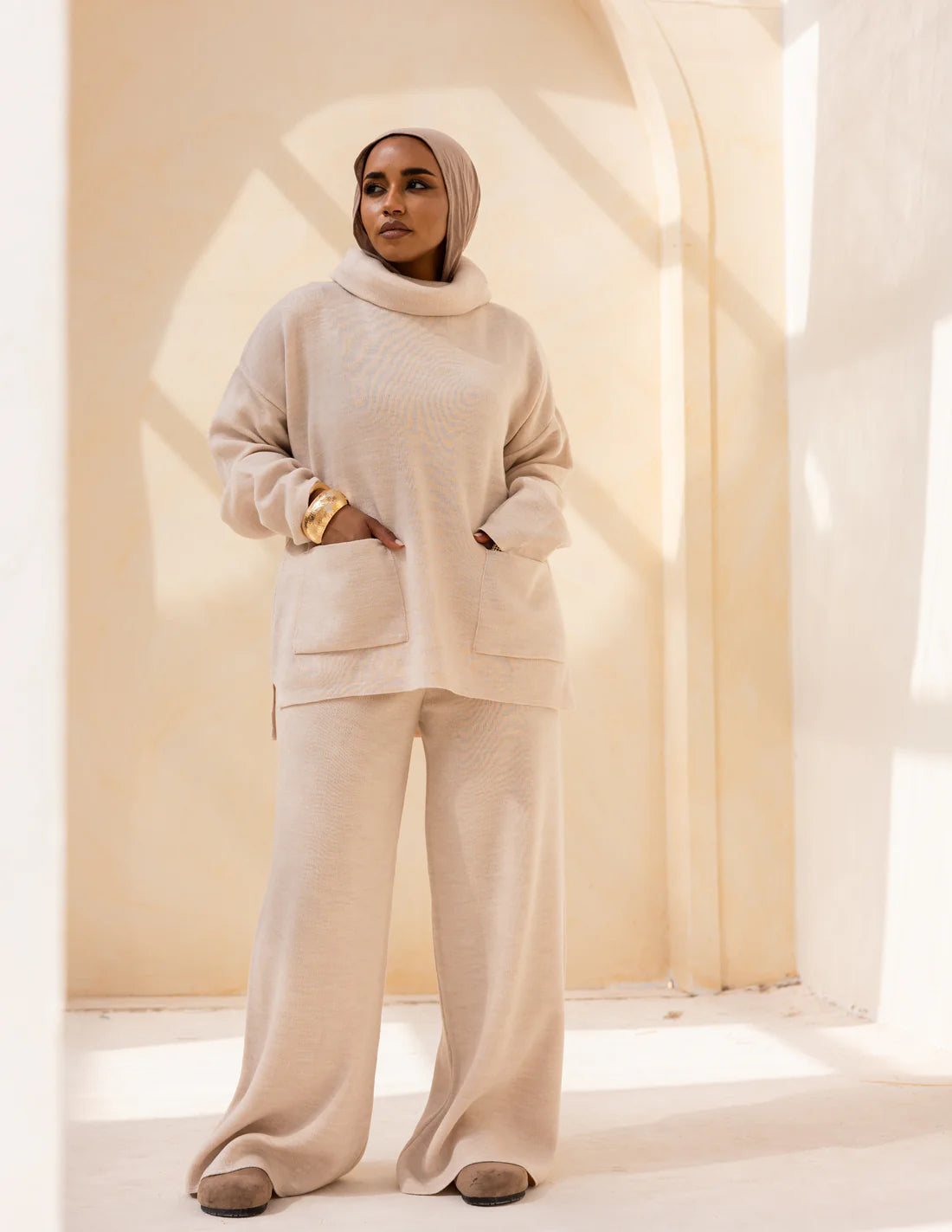 Kniited pocket Set - khadija hijab