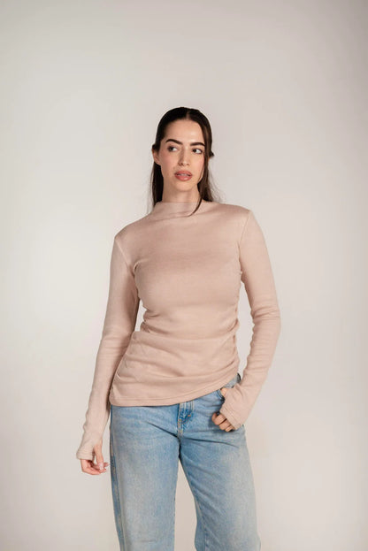 The Draped Soft Knit Top - Nawara