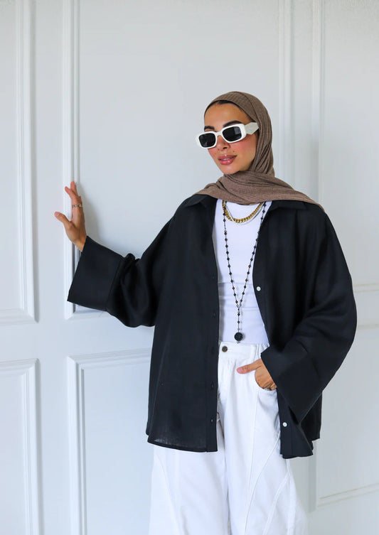 luna linen shirt - zeyylan