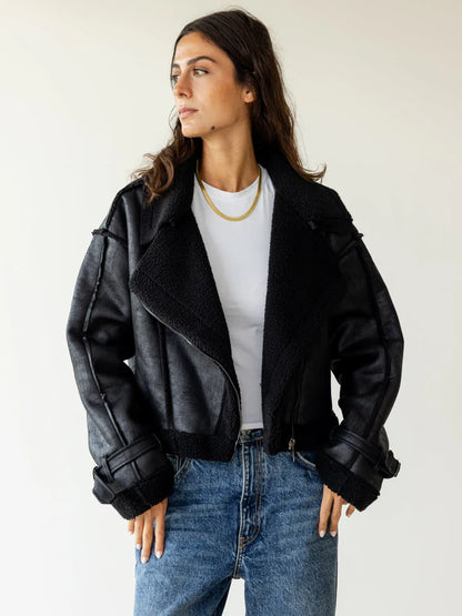 Fleece Biker Jacket - Ascia
