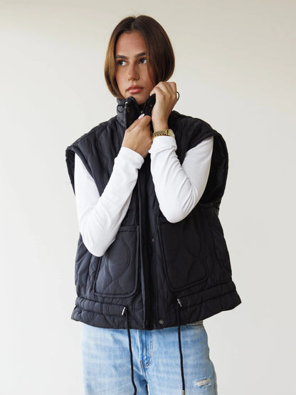 Embroidered Puffer Vest -  ASCIA